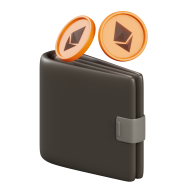 3D BlockChain Technology Illustration Wallet 3