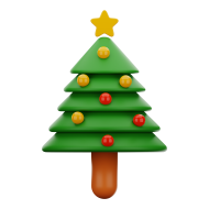 3D Cecorationhristmas Holidays and Festive Season Illustration icon tree