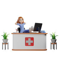 3D Character Medical Nurse Poses Illustration PNG (37)