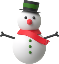 3D Christmas Festive Holiday Illustration snowman