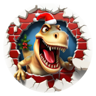 3D Christmas Festive Season Break Ornaments Dinosaur