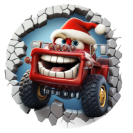 3D Christmas Festive Season Break Ornaments Monster Truck