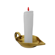 3D Christmas Holiday and Festive Season Illustration icon Candle 03