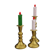 3D Christmas Holiday and Festive Season Illustration icon Candle Stand 01