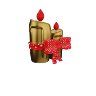 3D Christmas Holiday and Festive Season Illustration icon Gift Candle 011