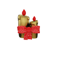 3D Christmas Holiday and Festive Season Illustration icon Gift Candle 012