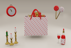 3D Christmas Holiday and Festive Season Illustration icon Scene 03 1