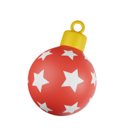 3D Christmas Holiday Illustration baubles