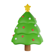 3D Christmas Holiday Illustration christmas tree