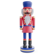 3D Christmas Holidays and Festive Season Illustration icon Nutcracker