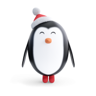 3D Christmas Holidays and Festive Season Illustration icon Penguin