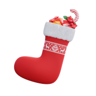 3D Christmas Holidays and Festive Season Illustration icon Sock