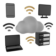 3D Computer Cloud Technology and Networking Wireless Wifi Communication (5)