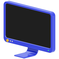 3D Computer Device and Networking Technology monitor