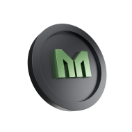 3D Crypto Coin Logo Icon Illustration Maker (MKR) 02