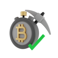 3D Crypto Currency Finance Illustration Elapsed Time 3