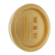 3D Crypto Currency Finance Illustration H Coin 2