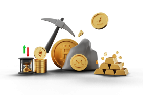 3D Crypto Currency Finance Illustration Scene01