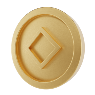 3D Crypto Currency Finance Illustration Wave Coin 3