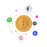 3D Cryptocurrency Illustration icons