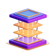 3D Cypto Scene Blue Purple Gold Gold Sdk