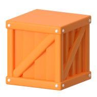 3d Delivery Services Icon Wooden Box