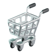 3D Ecommerce Shopping and Sales Illustration Cart