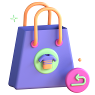 3D Ecommerce Shopping and Sales Illustration Return Product