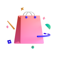 3D Ecommerce Shopping Icon Illustration Shopping Bag