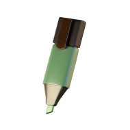 3D Education Green School Illustration Icon marker