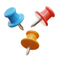 3d Education Illustration Push Pin