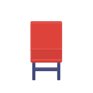 3d Educational and School Icon Illustration Chair C