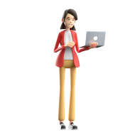 3d Female character Pose Business Woman Marketing Illustration (55)