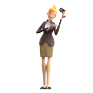 3d Female character Pose Business Woman Marketing Illustration (7)