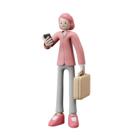 3D Female Character Poses Illustration Pink Girl  (3)