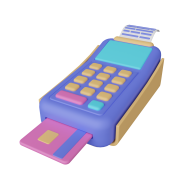 3D Finance and Money Illustration Icon Mini ATM