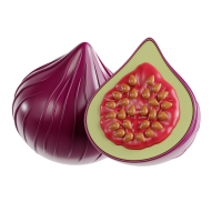 3D Fruit Icon Illustration Fig