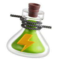 3D Gaming Icon Illustration Power potion