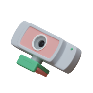 3D Gaming Icon Illustration Webcam white