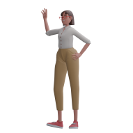 3D Girl Character Poses Illustratrion (2)