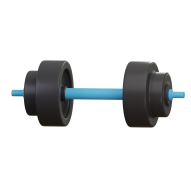 3D Gym Workout and Fitness Illustration Barbell 1