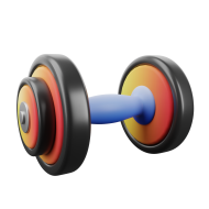 3D Gym Workout and Fitness Illustration Dumbbell