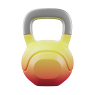 3D Gym Workout and Fitness Illustration Kettlebell