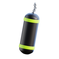 3D Gym Workout and Fitness Illustration Punching bag