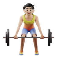 3D Gym Workout and Fitness Illustration Strenght Training