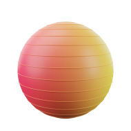 3D Gym Workout and Fitness Illustration Yoga Ball