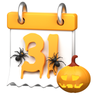 3D Halloween Holiday Celebration Illustration calendar