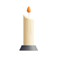 3D Halloween Holiday Celebration Illustration candle 5