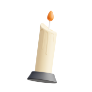 3D Halloween Holiday Celebration Illustration Candle 6