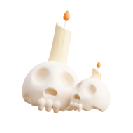 3D Halloween Holiday Celebration Illustration Candles 4